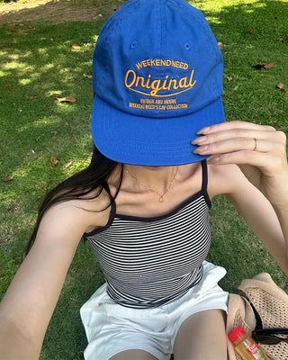 Original lettering camp cap