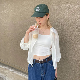 Ribbed camisole with built-in cups