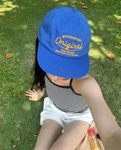 Original lettering camp cap