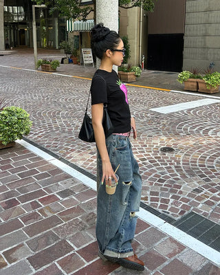 [1st Re-release] (ORIGINAL) Strawberry Lettering Slim T-Shirt