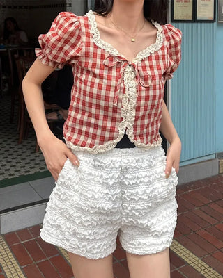 Shirred shorts