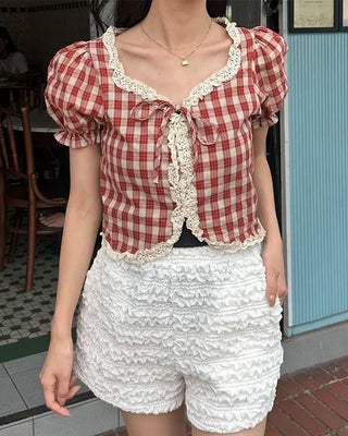 Shirred shorts