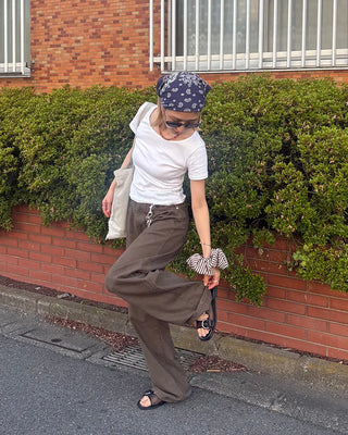 Cotton wide-leg pants