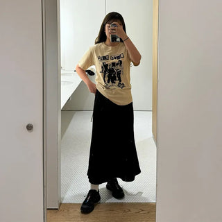 Rock band print short-sleeved T-shirt