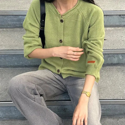 Casual oversized knit cardigan