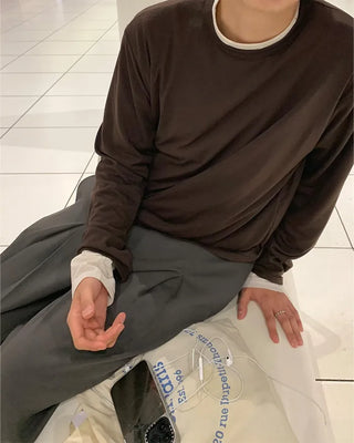 Semi-Clop Fit Round Long Sleeve T-Shirt