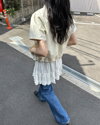 Frilled camisole mini dress