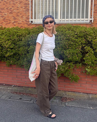 Cotton wide-leg pants