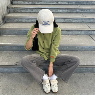 Washed denim pants