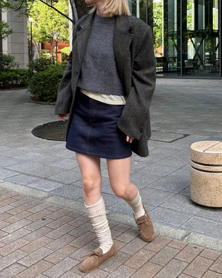 Suede eyelet loafers