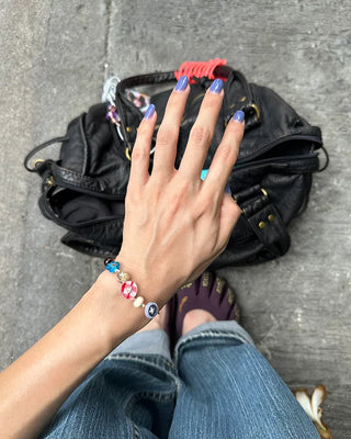 Unique button stone bracelet