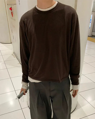 Semi-Clop Fit Round Long Sleeve T-Shirt