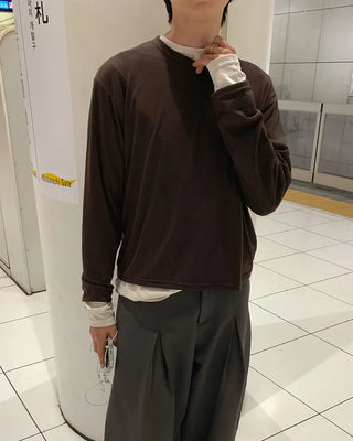 Semi-Clop Fit Round Long Sleeve T-Shirt
