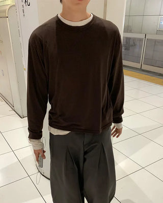 Semi-Clop Fit Round Long Sleeve T-Shirt