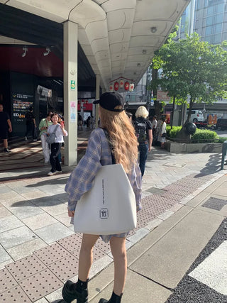 Oversized check shirt