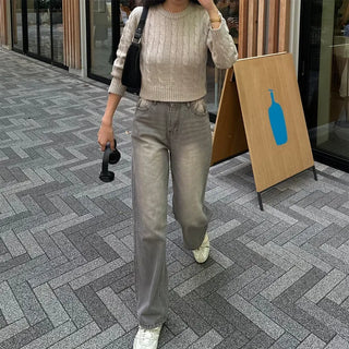 Cropped Cable Knit