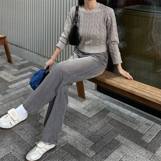 Cropped Cable Knit