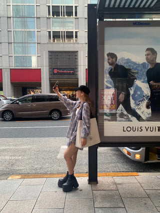 Oversized check shirt