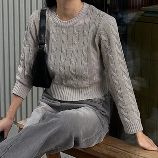Cropped Cable Knit