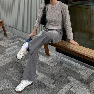Cropped Cable Knit