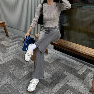 Cropped Cable Knit