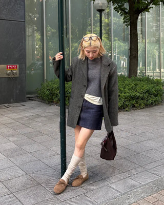 Cropped round knit