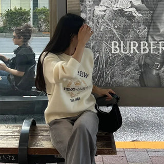 CREW Lettering Stitch Knit