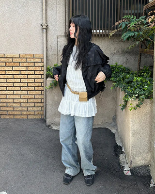 Suede-like pocket belt