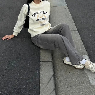 CREW Lettering Stitch Knit