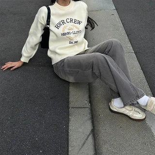 CREW Lettering Stitch Knit