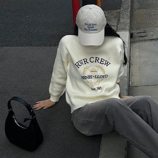 CREW Lettering Stitch Knit