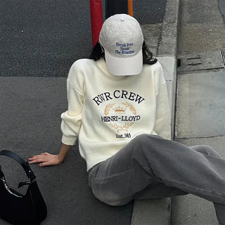 CREW Lettering Stitch Knit
