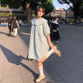 Color checkered mini dress