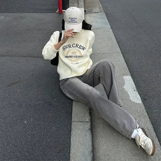 CREW Lettering Stitch Knit