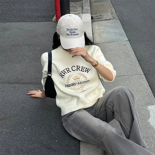 CREW Lettering Stitch Knit
