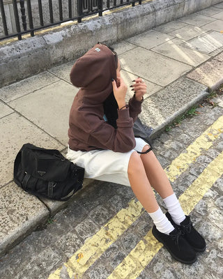 (Unisex) One-tuck cotton Bermuda shorts