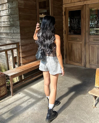 Cut-off very short sweatpants