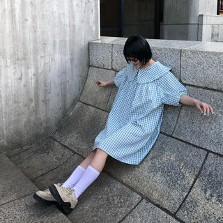 Color checkered mini dress