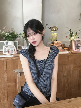 Pleated shirred blouse