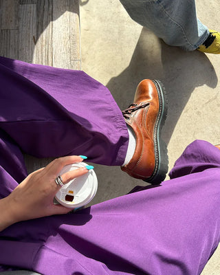 Wood Bead Nylon Easy Pants