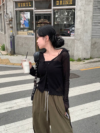 Summer slit collar cardigan (7 colors)