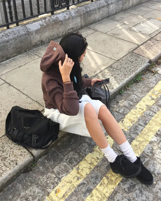 (Unisex) One-tuck cotton Bermuda shorts
