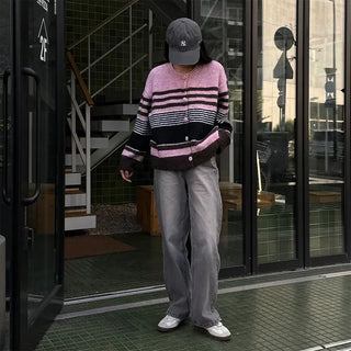 Washed denim pants