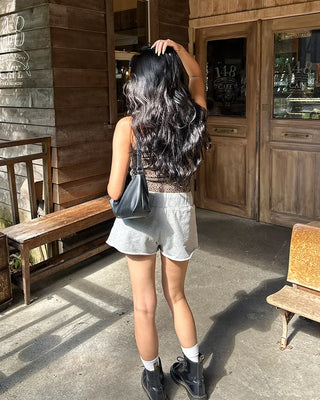 Cut-off very short sweatpants
