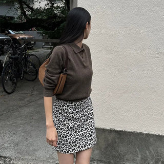 Leopard print skirt