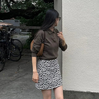 Leopard print skirt