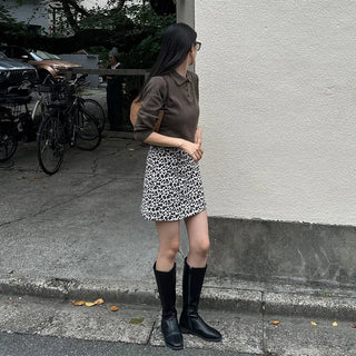 Leopard print skirt