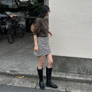Leopard print skirt