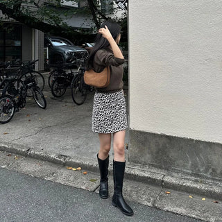 Leopard print skirt