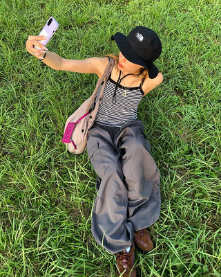 (Unisex) Elastic Waist Summer Cargo Jogger Pants
